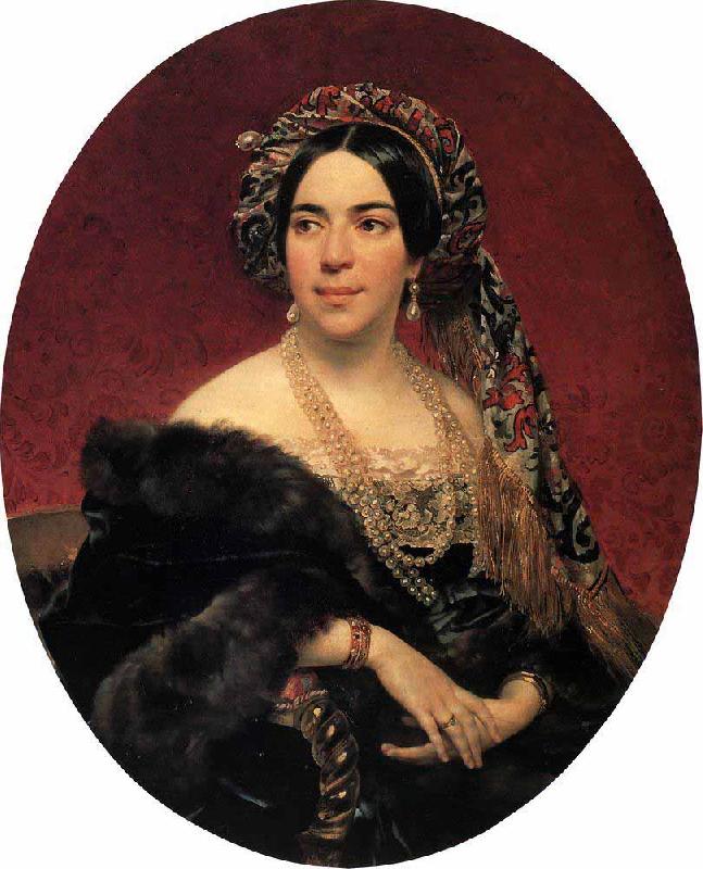 Karl Briullov Portrait of Maria Pavlovna Volkonskaia